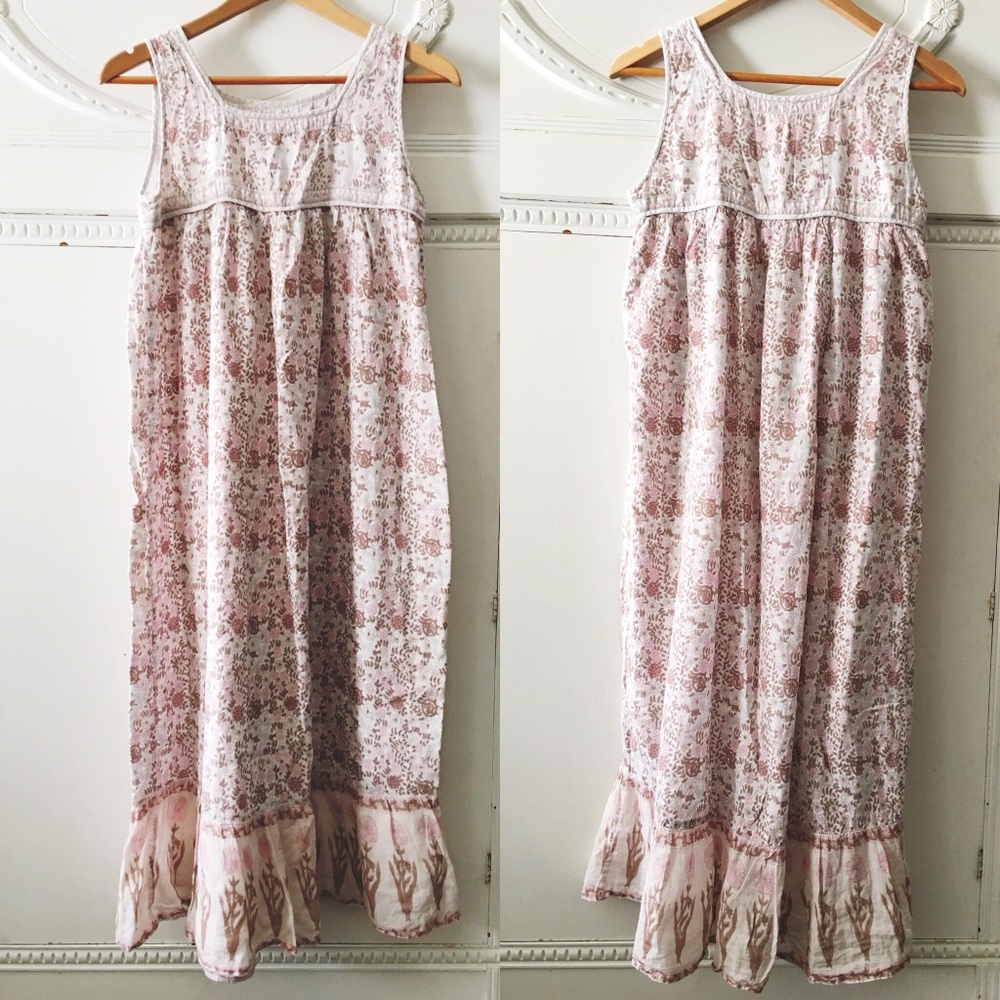 Indian Block Print Cotton Dress